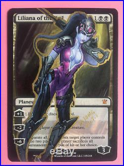 Mtg Altered Art Hand Painted Liliana Of The Veil Widowmaker By Sitong