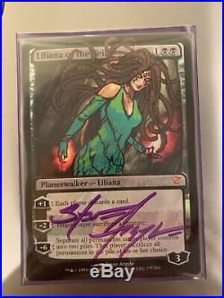 Mtg liliana of the veil foil Altered And Signed By Steve Argyle