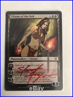 NM Altered/ Signed By Artist Liliana Of The Veil! Magic The Gathering Card