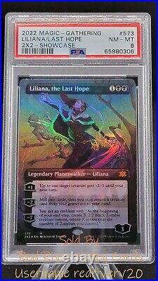 PSA 8 Graded Liliana, the Last Hope Textured Foil Double Masters 2022