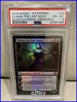 Psa 6 Foil Liliana The Last Hope Prerelease #93 Eldritch Moon Magic Mtg