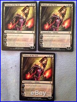 X3 Liliana Of The Veil (light Play) Innistrad See Scans Mtg Planeswalker