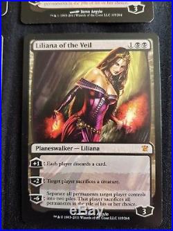 X4 MTG Liliana of The Veil, original Innistrad, mythic, Planeswalker. NM
