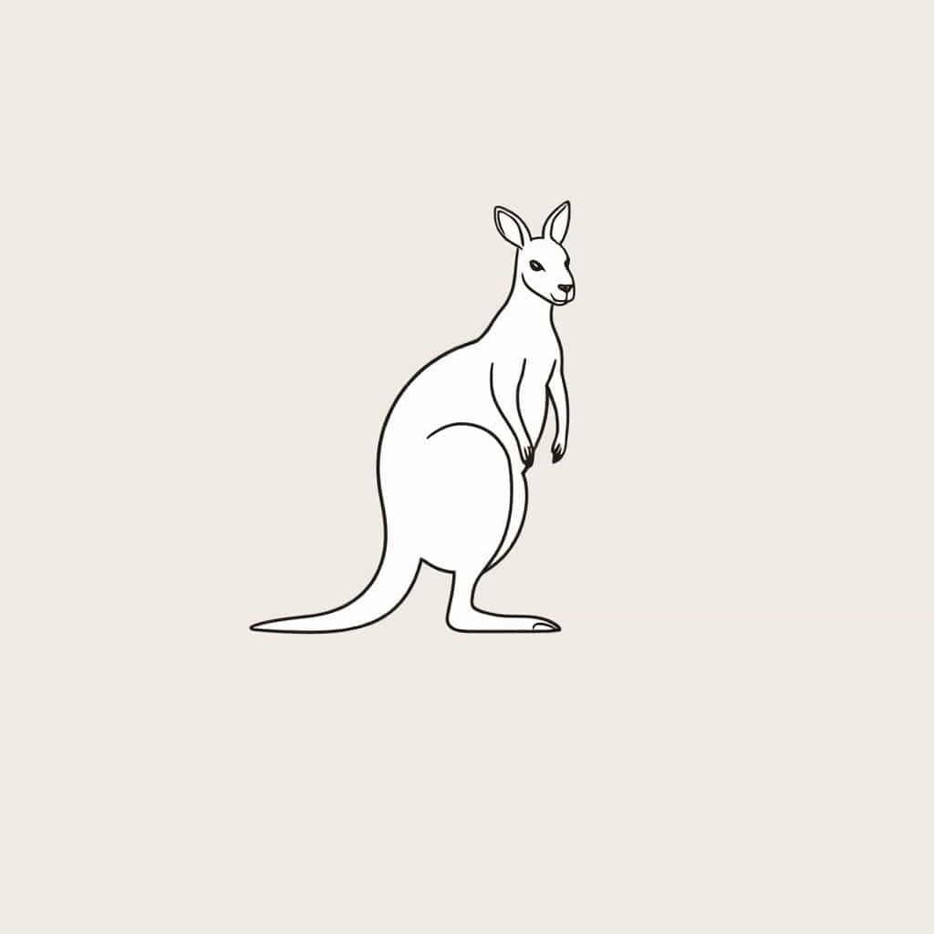 A Drawing Of A Kangaroo
