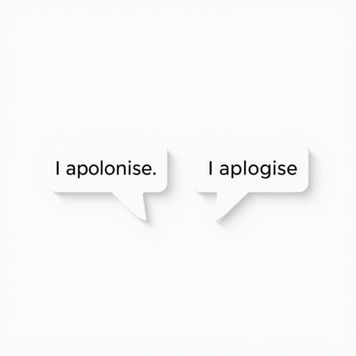 I Apologise vs Apologize