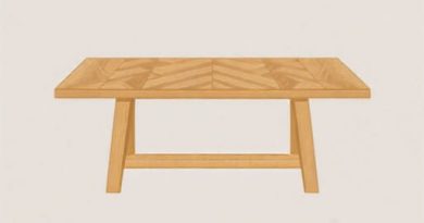 Oak Herringbone Dining Table